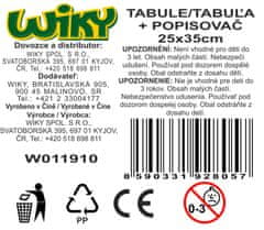 Izbrisljiva bela tabla 25x35cm + marker