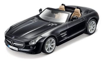 BBurago - Avtomobili HOBBY, Mercedes - Benz SLS AMG Roadster, črna kovinska, 1:32