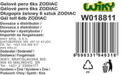 Komplet 6 gel pisal - Zodiak