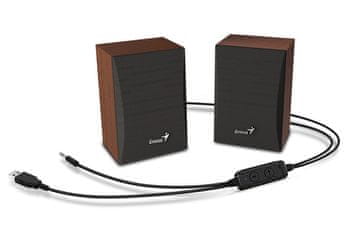 Genius SP-HF380/Stereo/3W/Brown