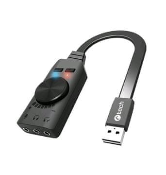 C-Tech PC zunanja zvočna kartica SC-7Q, USB, 7.1 prostorski zvok, avdio stikalo