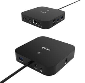 I-TEC priklopna postaja USB-C Metal Low Profile, PD 100W + uni polnilec 112W