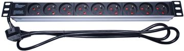 PremiumCord 19" PDU, 1U, 9x230V, 2 m kabla Euro