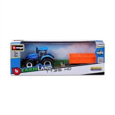 BBurago - FARMLAND, New Holland T7.315 HD s prikolico s samovozom, 10 cm
