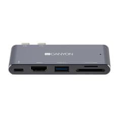 Canyon replikator vrat DS-5, 5v1, za Apple Macbook s Thunderbolt 3 (USB-C 100W)