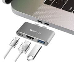 Canyon replikator vrat DS-1, 3v1, za Apple Macbook s Thunderbolt 3 (USB-C 100W)