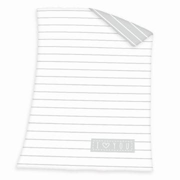 Herding Pletena odeja I love you Bio bombaž Bio bombaž, 75/100 cm