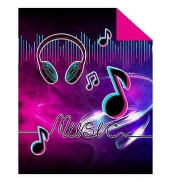 Detexpol Prevleka za posteljo Glasbene note Poliester, 170/210 cm