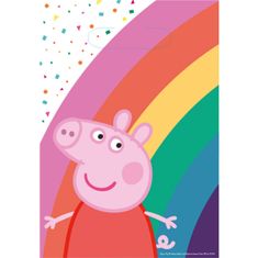 Amscan 8 vrečk papirja Peppa Pig 23,4 x 16,2 cm -