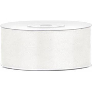 PartyDeco Satenast trak svetle smetane 25 mm/25 m -