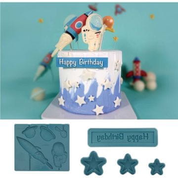 Silikonski model vesolje 16,5x15 cm - Cakesicq