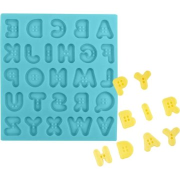 Silikonski model za abecedne gumbe 12x13 cm - Cakesicq