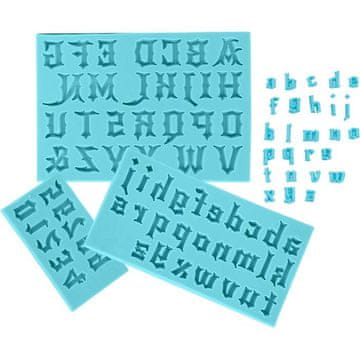 Silikonski kalup za abecedo Gothic - Cakesicq