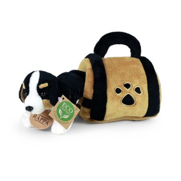 Rappa Plišast bernski planšarski pes v zaboju 15 cm EKOLOŠKO PRIJAZNO