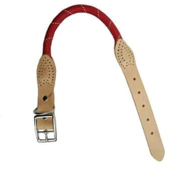 Ovratnica iz vrvi z odsevnim usnjem 55 x 2,5 cm