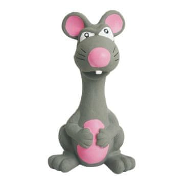 Lateks igrača z zvokom - žival siva 15 cm