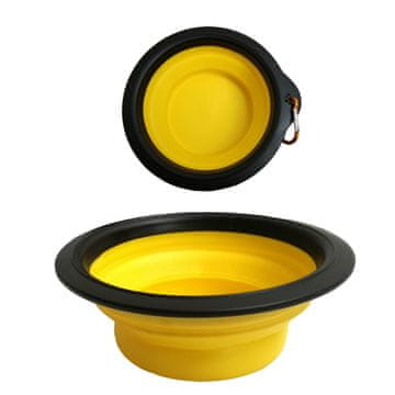 Zložljiva silikonska skleda M s karabinom