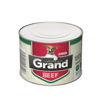 GRAND deluxe Dog Junior 100% govedina, pločevinka 180 g