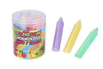 Krede za pločnik barvne 20 kosov trikotnih