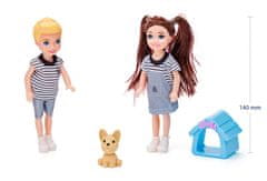 Lutke Družina s hišnimi ljubljenčki, 30cm