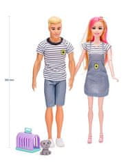 Lutke Družina s hišnimi ljubljenčki, 30cm