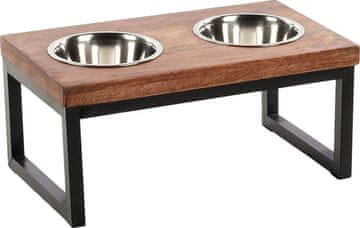 Flamingo Tommy Duo Dinner Stand z dvema skledama iz nerjavečega jekla 800 ml