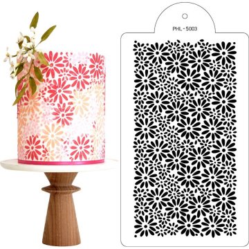 Šablona šablona cvetje 40x21cm - Cakesicq