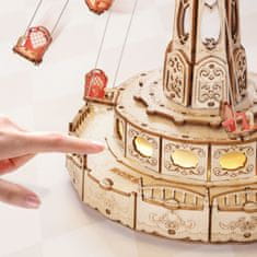 Robotime 3D leseni sestavljanke igrače škatle verige vrtiljak barvita