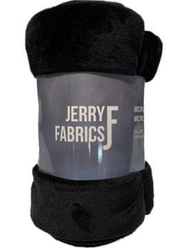 Jerry Fabrics Odejica mikroflanel super mehka Črna poliester, 150/200 cm