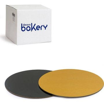 Decora Podloga za torto 50 kosov širina 26cm 0,3cm zlata črna -