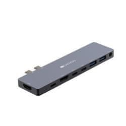 Canyon replikator vrat DS-8, 8v1, za Apple Macbook s Thunderbolt 3 (USB-C 87W),1*Type C PD87W+2*Type C data+2*HDMI
