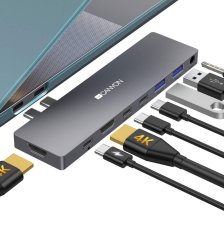 Canyon replikator vrat DS-8, 8v1, za Apple Macbook s Thunderbolt 3 (USB-C 87W),1*Type C PD87W+2*Type C data+2*HDMI