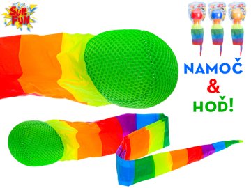 Sun Fun žoga za vodo z mavričnim fáborkom 95 cm - mešanica barv (rdeča, modra, zelena, rumena)