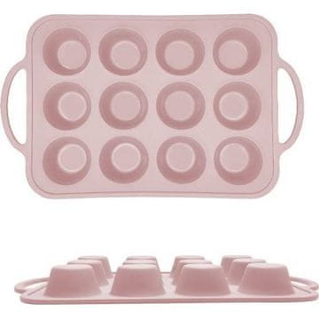 Silikonski pekač za mafine s fiksnim robom 37,5x22cm bež - Cakesicq