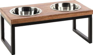 Flamingo Tommy Duo Dinner Stand z dvema skledama iz nerjavečega jekla 1600ml