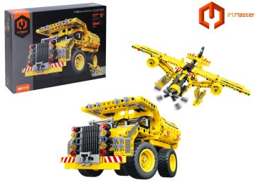 iM.Master Gradbeni set avto smetnjak in letalo 2v1 37cm