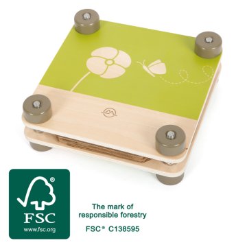 Small foot majhna noga Odkrijte leseno stiskalnico za rože