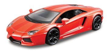 BBurago - Avtomobili HOBBY, Lamborghini Aventador Coupé, oranžna kovinska, 1:32