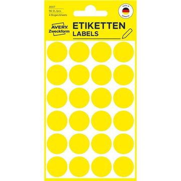 Avery Zweckform Okrogle etikete Avery, 18 mm, rumene
