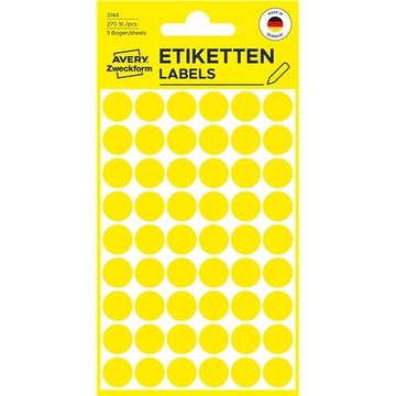 Avery Zweckform Okrogle etikete Avery, 12 mm, rumene