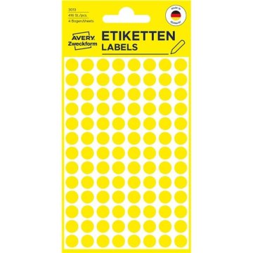 Avery Zweckform Okrogle etikete Avery, 8 mm, rumene