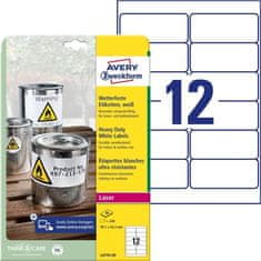 Avery Zweckform Avery Extra Durable Labels - 99,1 x 42,3 mm, bela