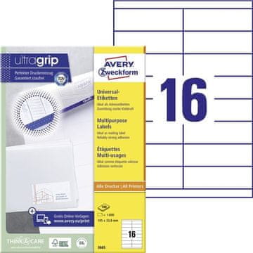 Avery Zweckform Univerzalne etikete Avery, 105 x 33,8 mm, bele