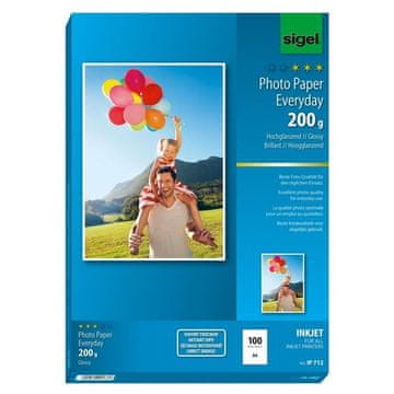 Sigel Fotografski papir A4, 200 g/m2, sijajni, 100 listov