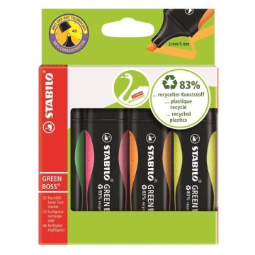 Stabilo Svetlomer GREEN BOSS, komplet 4 barv