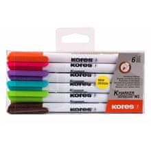 Kores Komplet markerjev za bele table 6 kosov