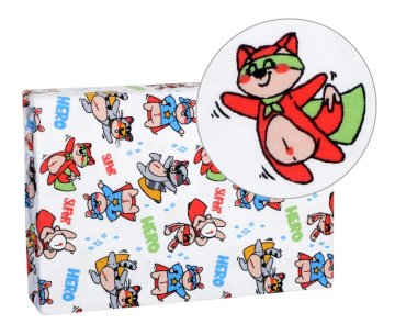 Prevleka LUX - 60x120 cm - Superheroj lisica, rakun, mačka