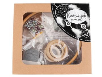 Ustvarjalni set lovilec sanj Ø20 cm - siv, najsvetlejši