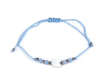 Zapestnica shamballa biserno srce - svetlo modra