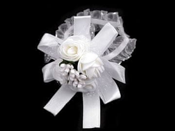 Zapestnica za družice - bela srebrna